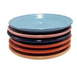 Fiestaware Fiesta Vintage Lot of 6 Saucer Plates 6" Different Colors HLC